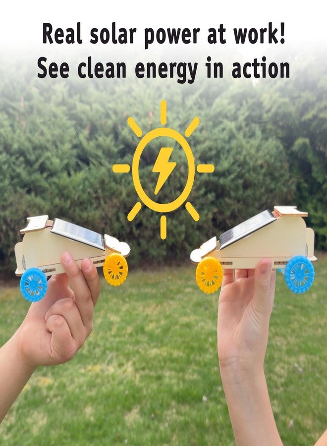 STEM Inventions Solar Powered Car Kit (10-Pack) - Build-Your-Own Wooden Solar Vehicles for Kids, STEM Engineering Project Kits for Classroom, Renewable Energy Science Experiments - Image 4